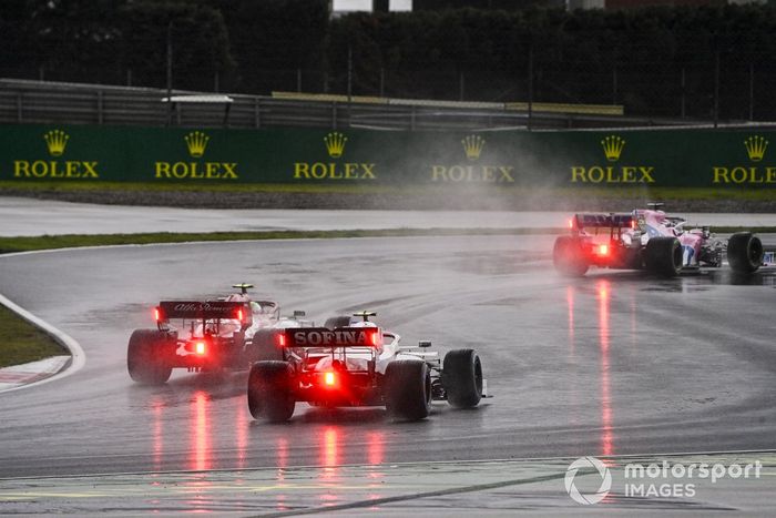 Sergio Pérez, Racing Point RP20, Antonio Giovinazzi, Alfa Romeo Racing C39, Nicholas Latifi, Williams FW43