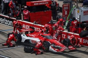 Marcus Ericsson, Chip Ganassi Racing Honda, parada en boxes