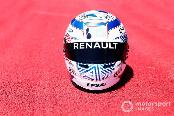 El casco de Anthoine Hubert.