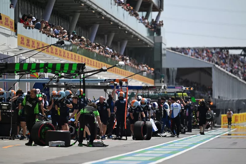 L'équipe des stands de Williams