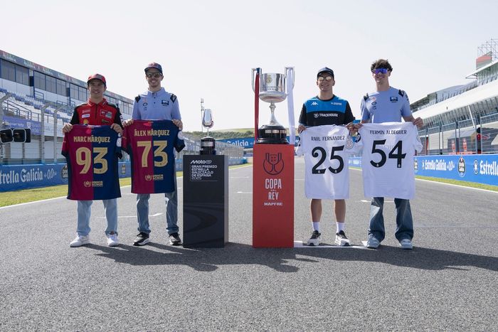 Raul Fernandez, Trackhouse Racing, Fermin Aldeguer, Gresini Racing, Alex Marquez, Gresini Racing, Marc Marquez, Ducati Team