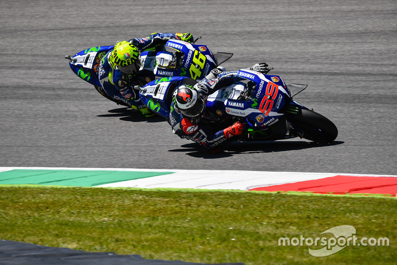 Jorge Lorenzo, Yamaha Factory Racing, und Valentino Rossi, Yamaha Factory Racing