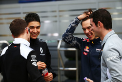 Stoffel Vandoorne, McLaren Test and Reserve Driver, Esteban Ocon, Renault Sport F1 Team Test Driver, Pierre Gasly, Red Bull Racing Third Driver and Alexander Rossi, Manor Racing Rerserve Driver