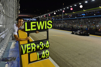 Le panneau de Lewis Hamilton, Mercedes AMG F1