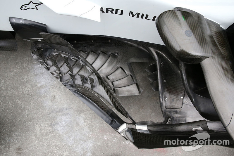 Haas F1 Team VF-18 bargeboard detail