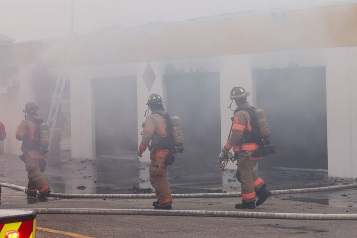 Incendio en la zona de garajes de Daytona