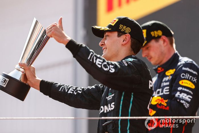 Podio: tercer lugar George Russell, Mercedes-AMG