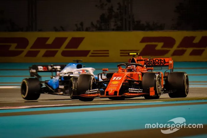 Charles Leclerc, Ferrari SF90, George Russell, Williams FW42