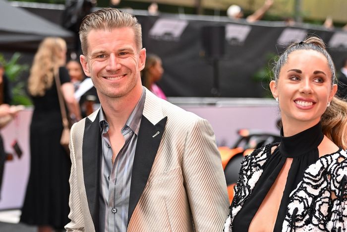 Nico Hülkenberg and Egle Ruskyte at the World Premiere of F1 The Movie