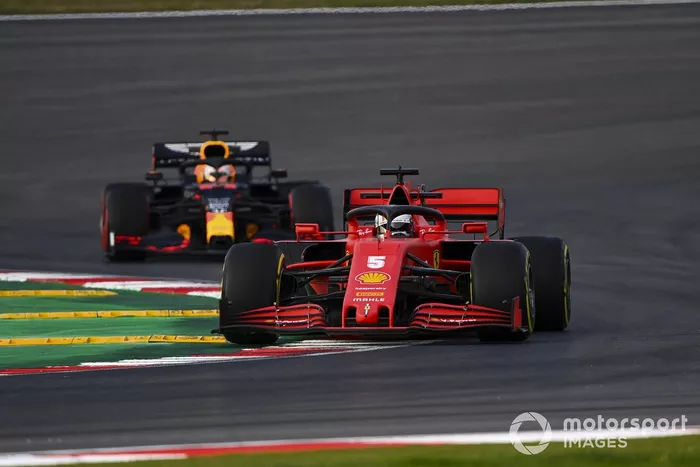 Sebastian Vettel, Ferrari SF1000, Max Verstappen, Red Bull Racing RB16