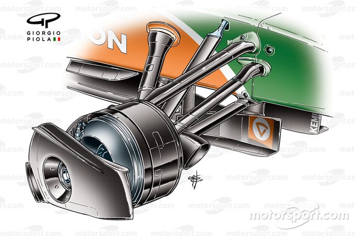 Tapacubos del Force India VJM02
