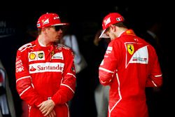 Kimi Raikkonen, Ferrari y Sebastian Vettel, Ferrari después de la cali