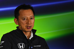Yusuke Hasegawa, responsable Honda en conférence de presse