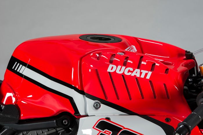 Detalle de la moto de Marco Melandri, Ducati Team