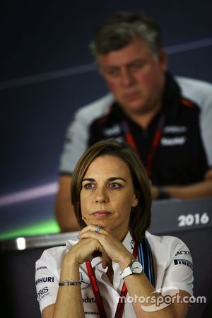 Claire Williams, Williams Deputy Team Principal in the FIA Press Conference