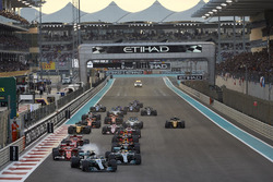 Valtteri Bottas, Mercedes AMG F1 W08, Lewis Hamilton, Mercedes AMG F1 W08, Sebastian Vettel, Ferrari SF70H, Daniel Ricciardo, Red Bull Racing RB13, Kimi Raikkonen, Ferrari SF70H, Max Verstappen, Red Bull Racing RB13