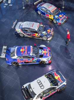 Mattias Ekström mit seinen DTM Fahrzeugen und dem EKS Audi S1 quattro WRX