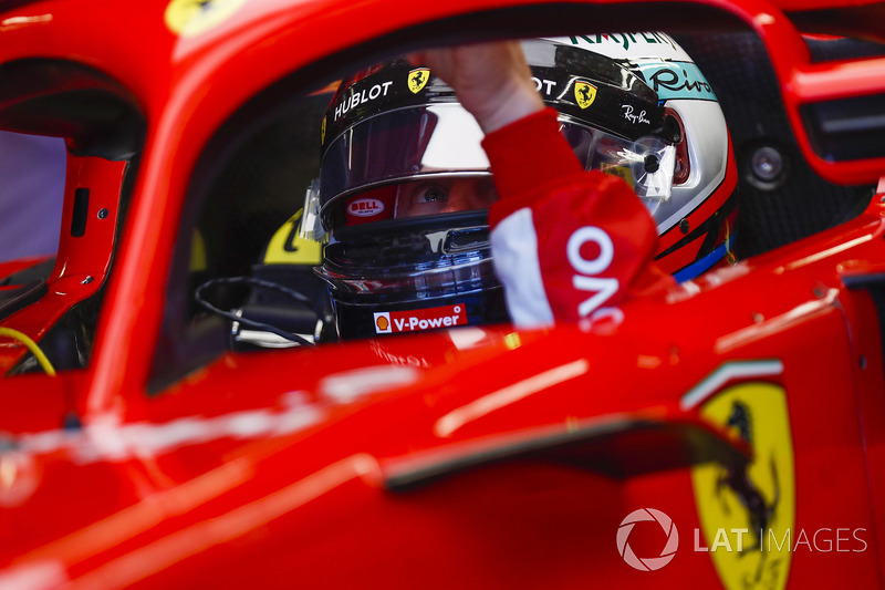 Kimi Raikkonen, Ferrari, nell'abitacolo della sua monoposto