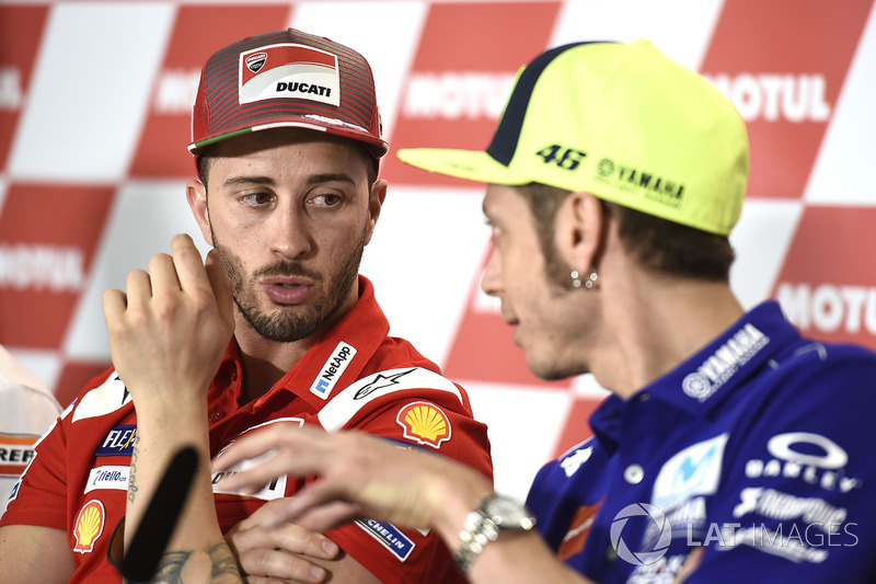 Andrea Dovizioso, Ducati Team, Valentino Rossi, Yamaha Factory Racing