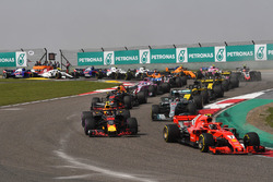 Kimi Raikkonen, Ferrari SF71H alla partenza della gara