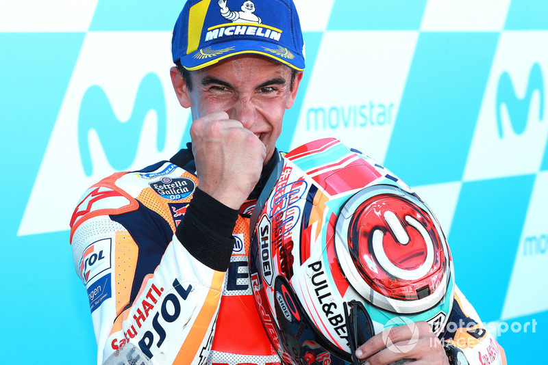 Podio: il vincitore della gara Marc Marquez, Repsol Honda Team