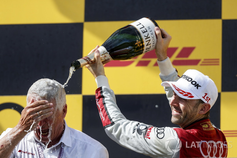 Podium: Race winner René Rast, Audi Sport Team Rosberg