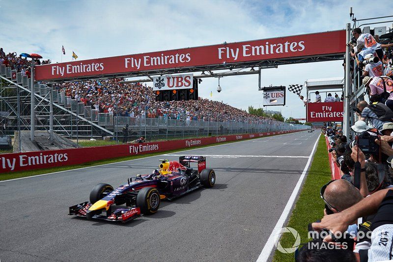 La première victoire de Daniel Ricciardo en F1, au Grand Prix du Canada 2014.