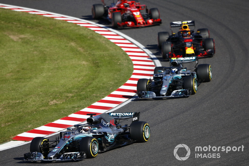 Lewis Hamilton, Mercedes AMG F1 W09, Valtteri Bottas, Mercedes AMG F1 W09, Max Verstappen, Red Bull Racing RB14, Sebastian Vettel, Ferrari SF71H