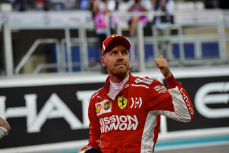 Sebastian Vettel, Ferrari celebra en Parc Ferme