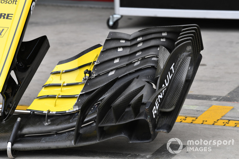 Renault Sport F1 Team R.S. 18 voorvleugel detail
