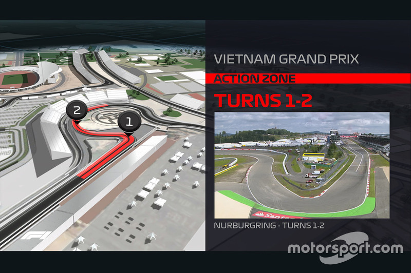 Images informatiques du circuit GP du Vietnam à Hanoï
