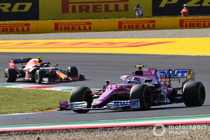 Lance Stroll, Racing Point RP20, Alex Albon, Red Bull Racing RB16