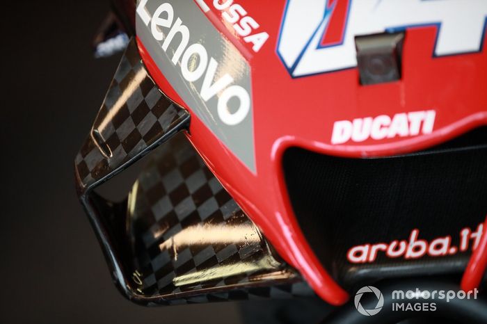 Detalle de la moto de Andrea Dovizioso, Ducati Team
