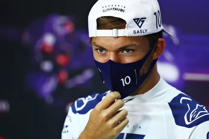 Pierre Gasly, AlphaTauri, en la conferencia de prensa