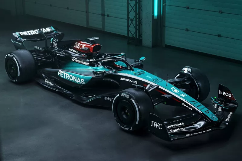 Livrée spéciale de la Mercedes W15 à Singapour