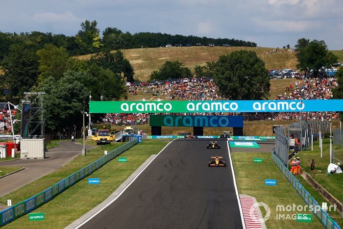 Lando Norris, McLaren MCL38, Max Verstappen, Red Bull Racing RB20
