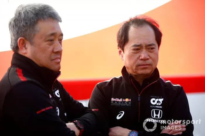 Masashi Yamamoto, General Manager, Honda Motorsport and Toyoharu Tanabe, F1 Technical Director, Honda 