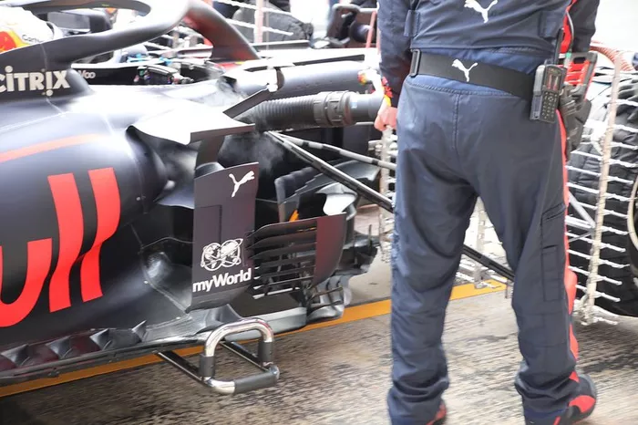 El lateral del Red Bull Racing RB16