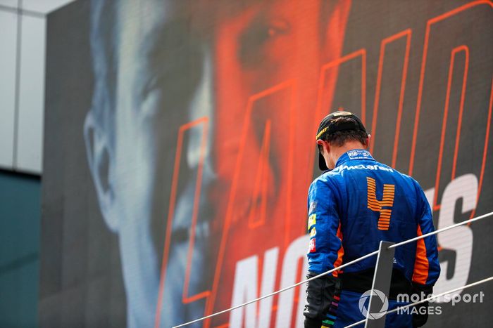 Podio: tercer lugar Lando Norris, McLaren