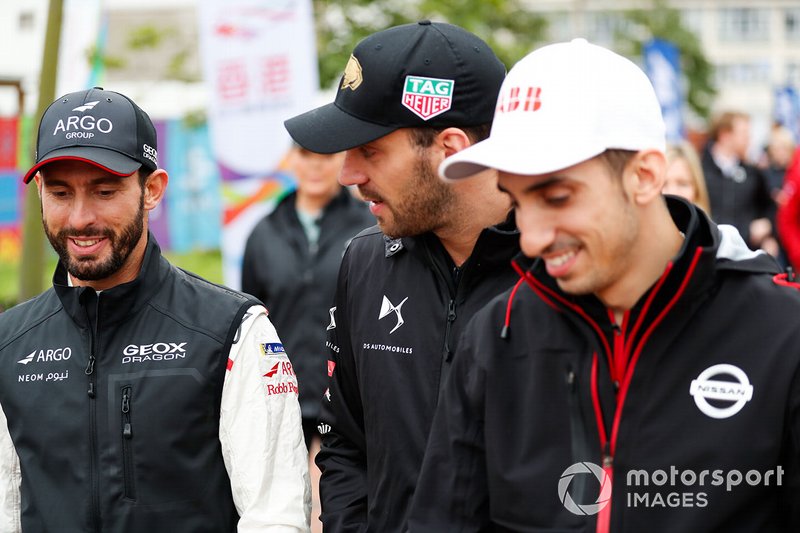 Jose Maria Lopez, Dragon Racing, Jean-Eric Vergne, DS TECHEETAH, Sébastien Buemi, Nissan e.Dams walk to the autograph session