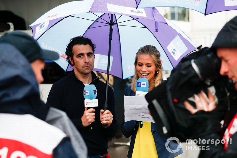 L'opinionista TV Dario Franchitti con la presentatrice TV Nicki Shields
