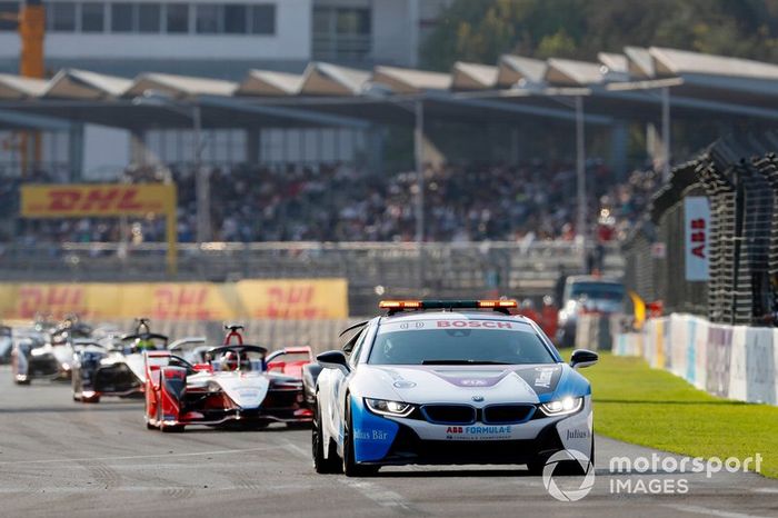 Pascal Wehrlein, Mahindra Racing, M5 Electro sigue al safety car