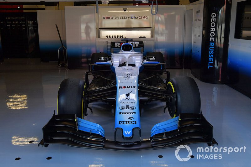 Williams FW42 in the Williams Racing garage