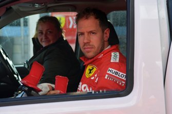 Sebastian Vettel, Ferrari, après son accident