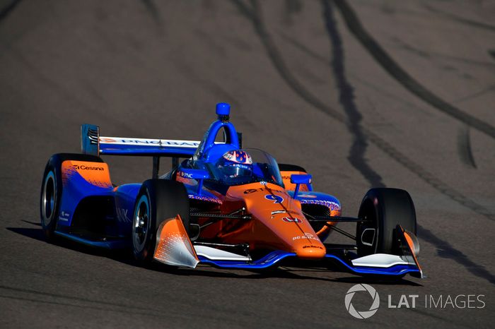 Scott Dixon, Chip Ganassi Racing Honda prueba el aeroscreen