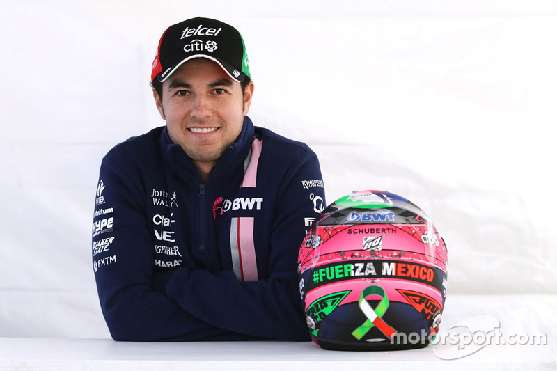 Capacete de Sergio Perez, Sahara Force India F1