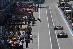 Pit lane action