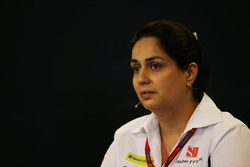 Monisha Kaltenborn, Team Principal Sauber lors de la conférence de presse de la FIA