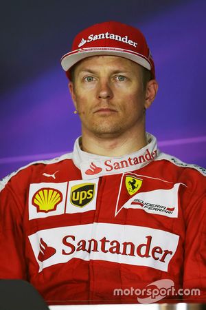 Kimi Räikkönen, Ferrari lors de la conférence de presse