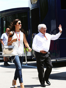 Bernie Ecclestone with his wife Fabiana Flosi